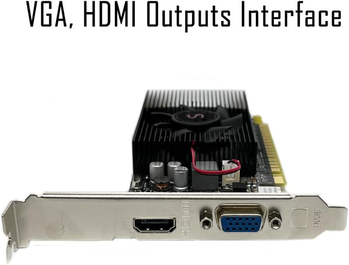 SAPLOS Geforce GT 610 Grafikkarte, 2GB DDR3 64-bit, VGA HDMI, Low Profile grafikkarte, PCI Express x