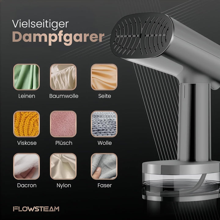 FLOWSTEAM® Dampfglätter - Handdampfer - Matte Gray Editon