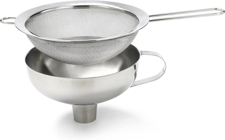 iSi Siphon, Wassersprudler für Sprudelwasser, Schwarz, 8.5 x 8.5 x 31.5 cm & 2714 Sieb & Trichter, A