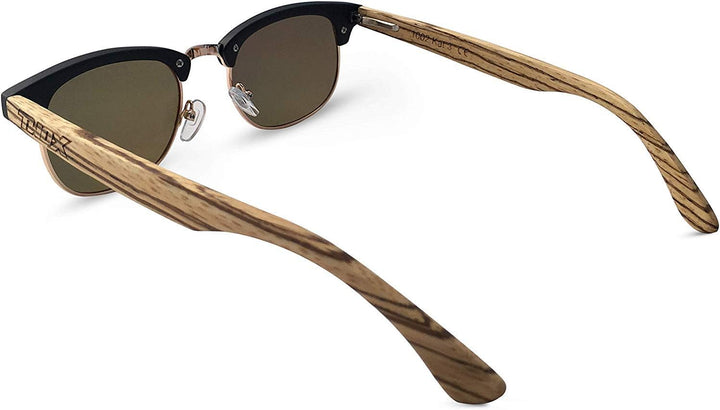TWO-X Sonnenbrille WF orange verspiegelt 50er 70er Vintage Holzbügel