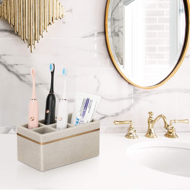 Shinowa Zahnbürstenhalter, 5 Fächer Elektrischer Zahnbürstenhalter mit Abflussloch Zahnbürstenstände