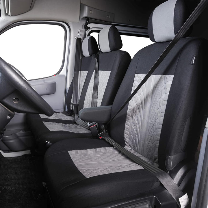 TOYOUN Universal Sitzbezüge Auto für Transporter LKW - Separater Design Sitzunterseitenstauraum zugä