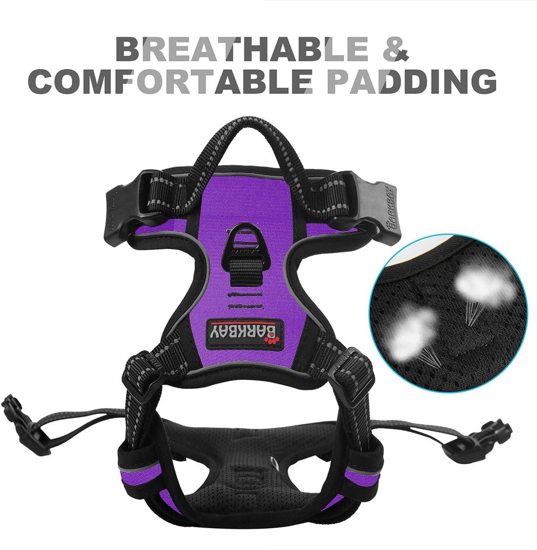BARKBAY Dog Harness No-Pull Pet Harness Adjustable Outdoor Pet Vest 3M Reflective Oxford Material Ve