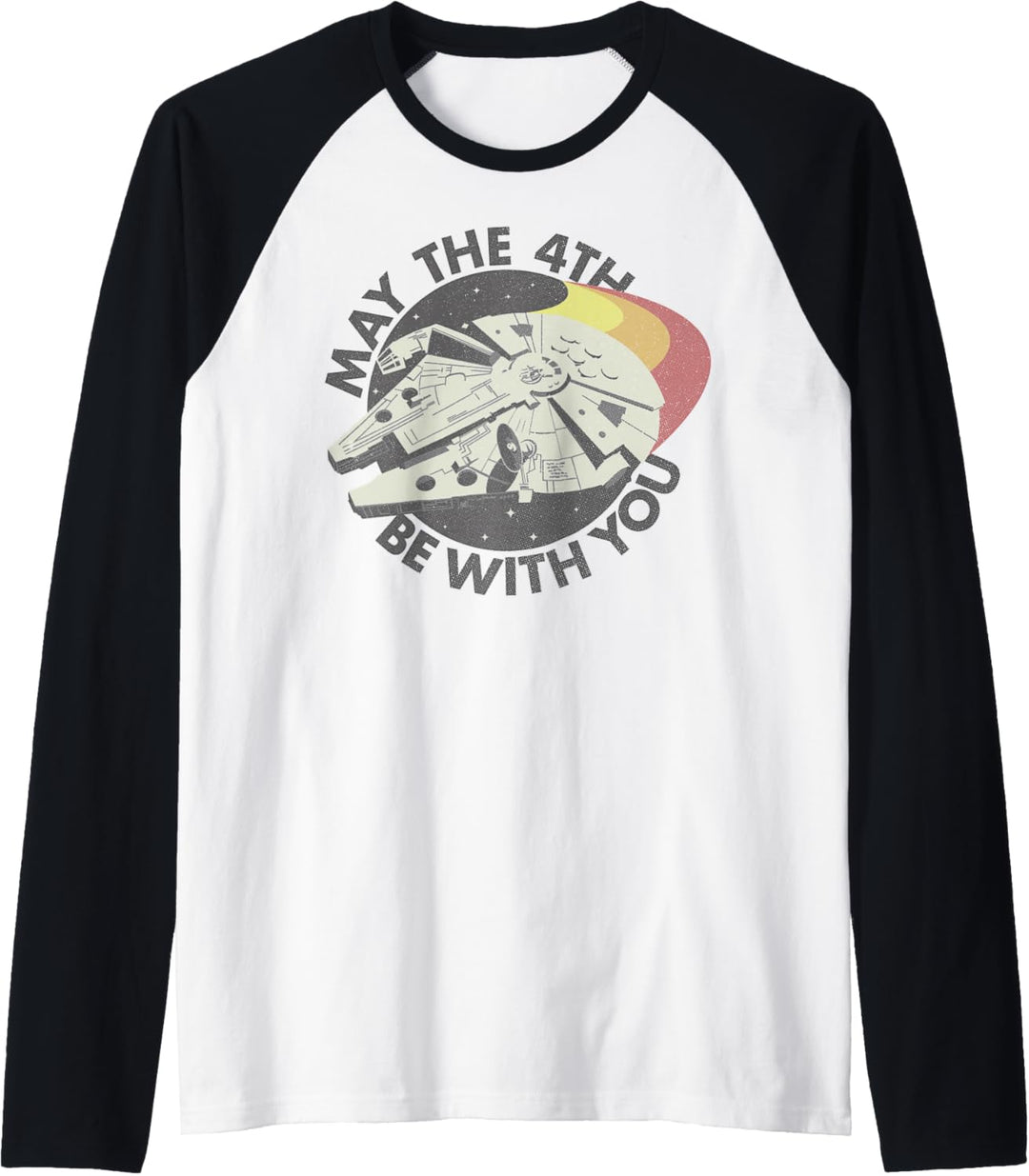 Star Wars Millennium Falcon May The 4th Be With You Retro Raglan