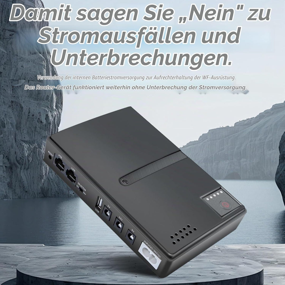 Mini UPS Unterbrechungsfreie Stromversorgung, USB 18 W Ausgang DC USV Batterie-Backup für Kamera-Rou