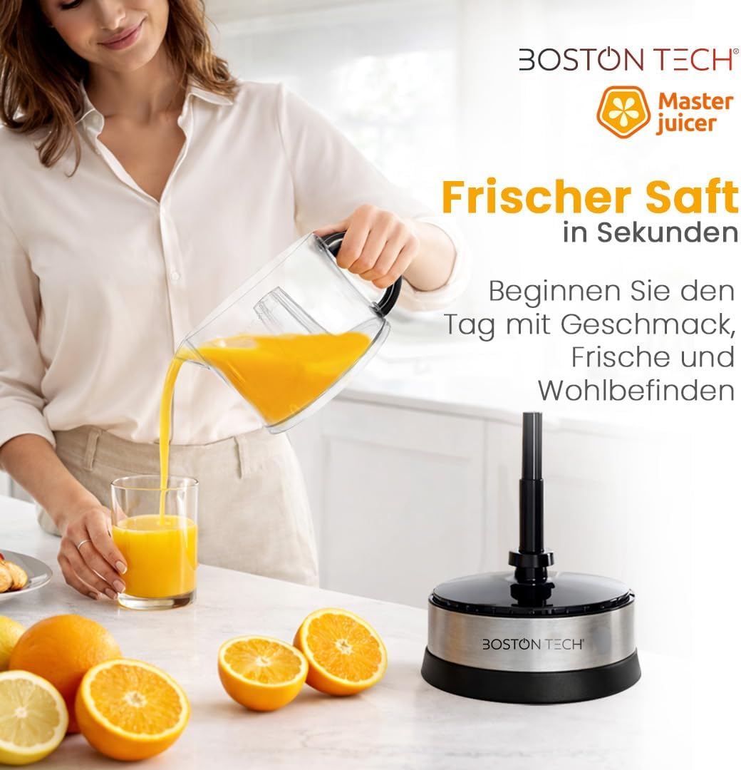 MasterJuicer: Saftpresse Elektrisch | 700 ml, Bidirektionale Rotation, 40W | 2 Kegel, BPA-frei, Trop