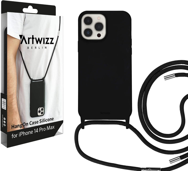 Artwizz HangOn Case kompatibel mit iPhone 14 Pro Max - Elastische Schutzhülle aus Silikon als Handyk