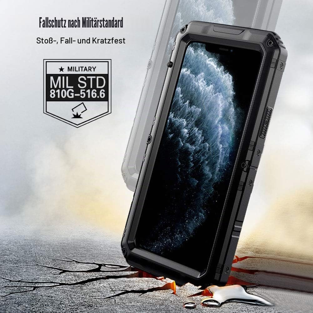 Beeasy für iPhone 11 Pro Hülle (5,8") Wasserdicht Outdoor, Stossfest Panzerhülle Militär 360 Grad Sc