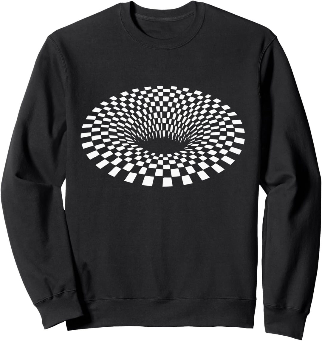 Optische Täuschung - 3D Loch, Rundes Muster Sweatshirt