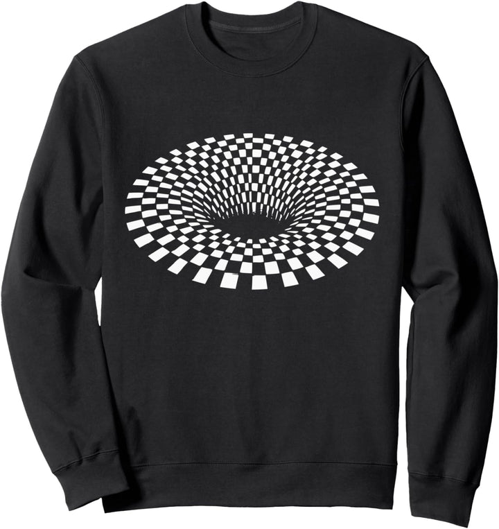 Optische Täuschung - 3D Loch, Rundes Muster Sweatshirt
