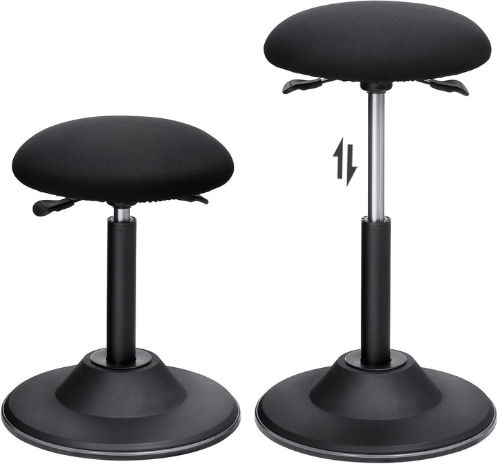 SONGMICS Höhenverstellbarer Bürohocker, ergonomischer Arbeitshocker, um 360° drehbarer Hocker, Sitzh