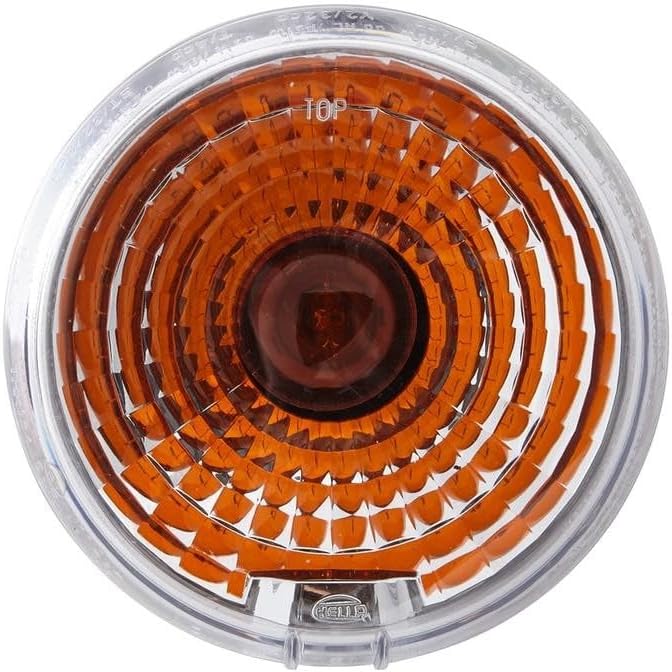 HELLA - Blinkleuchte - Halogen - 24V - Einbau/geclipst - Lichtscheibenfarbe: grau - Kabel: 100mm - S