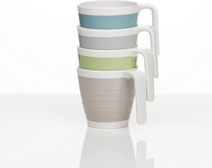 Melamin Camping Geschirr Set 1-4 Personen Harmonie 16-32 Teilig + Gläser Wassergläser Weingläser Cha