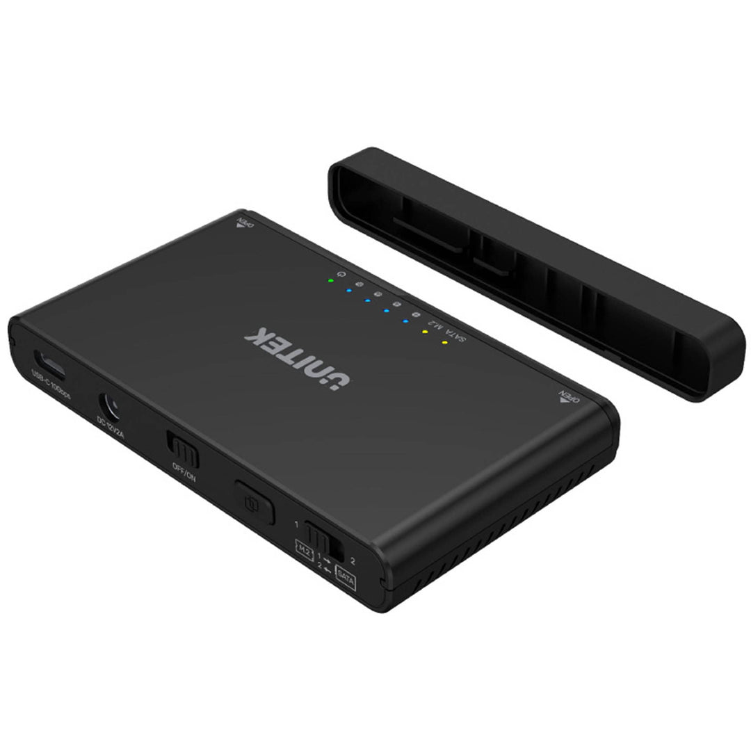 Unitek S1222A SolidForce+ USB-C zu PCIe/NVMe M.2 SSD-Gehäuse Plus SATA III Adapter mit Offline Clone