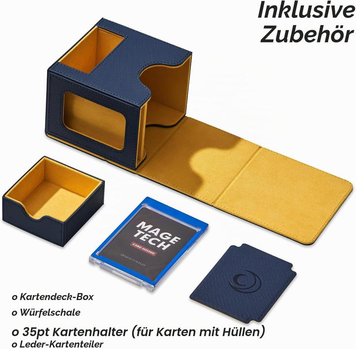 Commander Deckbox für MTG - Patentiertes Design, Commander Display, passt für 100 doppelt eingehüllt