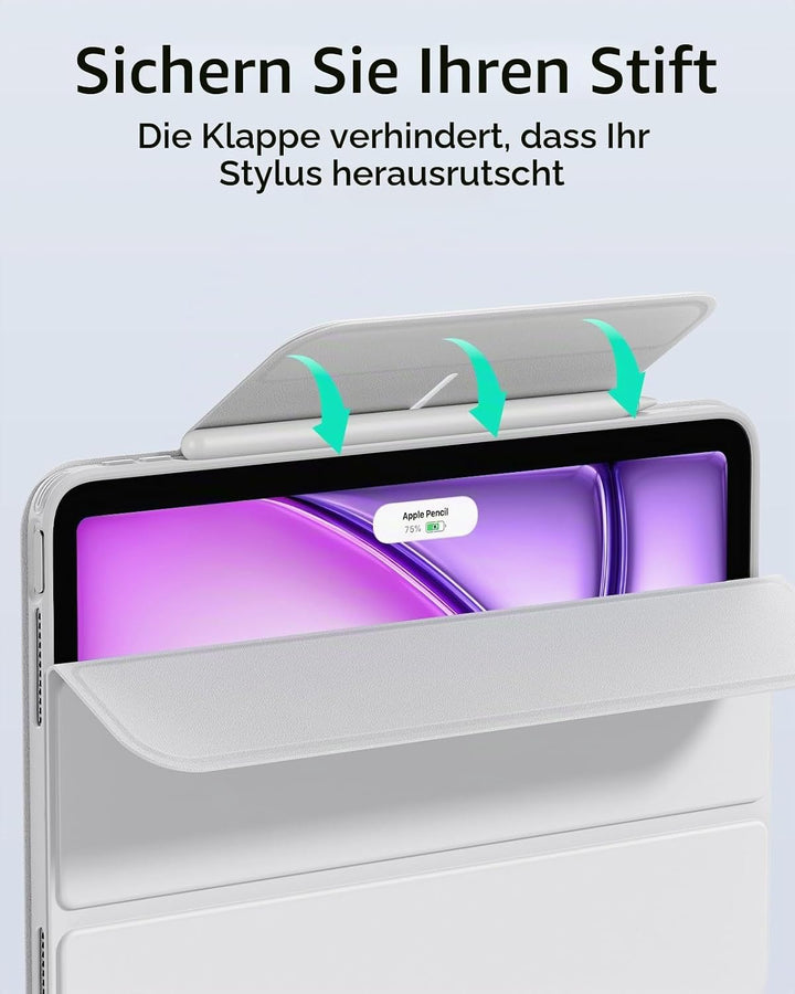 ESR für iPad Air 13 Zoll M4/M3/M2 Hülle, iPad Air 2026/2025/2024 Hülle Stifthalter, abnehmbare magne