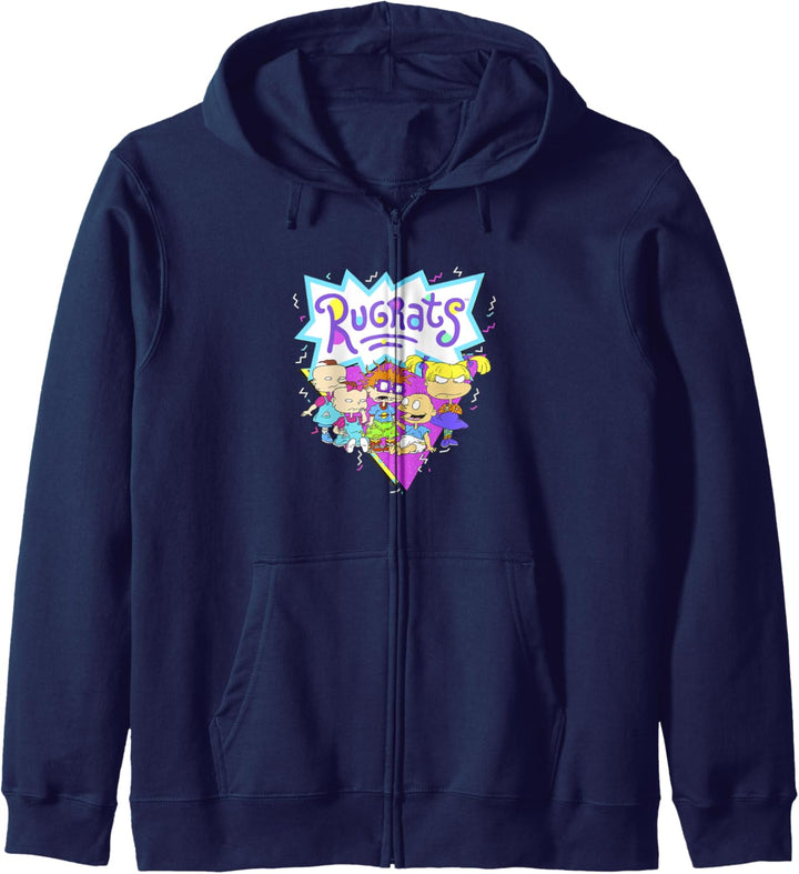 Rugrats Group Shot Purple Triangle Logo Kapuzenjacke