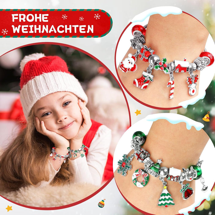 Adventskalender 2025 Kinder Mädchen, Weihnachtskalender Schmuck Basteln Mädchen Geschenke, 24 Bastel