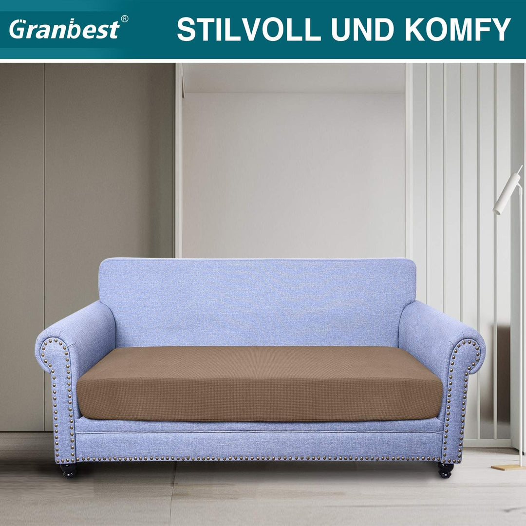 Granbest Premium Wasserdicht Sofa Sitzkissenbezug, High Stretch Jacquard Sitzkissenschutz Sofasitzbe