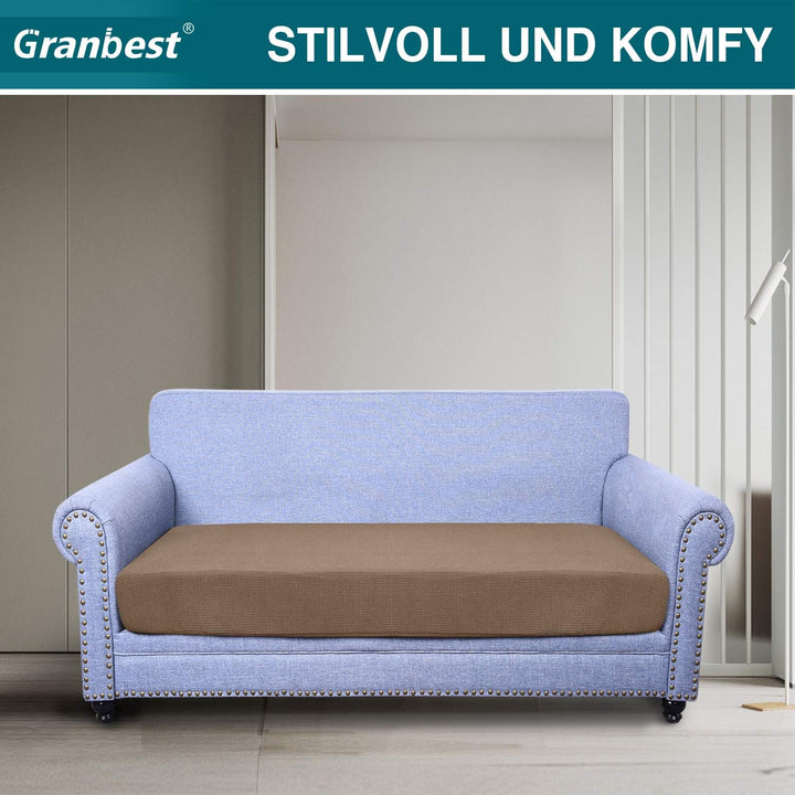 Granbest Premium Wasserdicht Sofa Sitzkissenbezug, High Stretch Jacquard Sitzkissenschutz Sofasitzbe