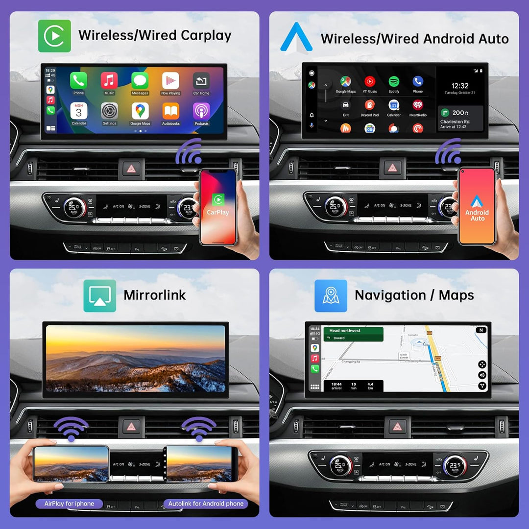 Road Top 12,3 Zoll Autoradio CarPlay für Audi A4 A5 mit MIB (2016-2019) | Linux HD Touchscreen mit U