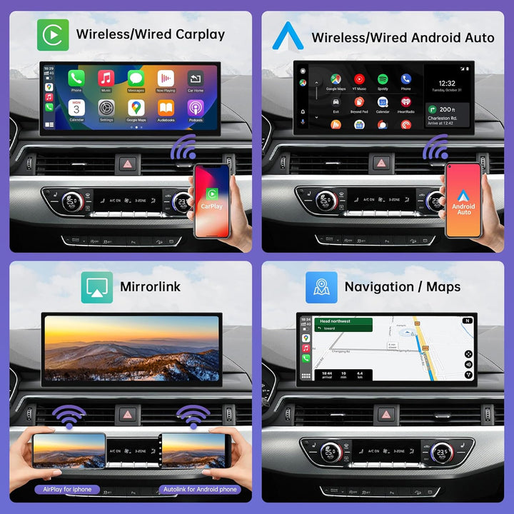 Road Top 12,3 Zoll Autoradio CarPlay für Audi A4 A5 mit MIB (2016-2019) | Linux HD Touchscreen mit U