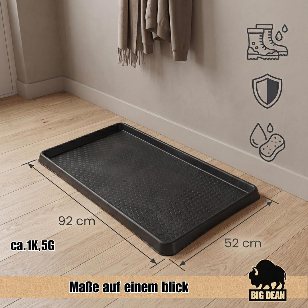 BigDean 2 Stück XXL Premium Schuhabtropfschale 92x52cm extra robust Made in Europa
