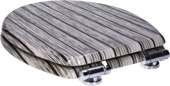 TP WC-Sitz mit Absenk-Automatik und Motiv, Soft-Close-Funktion, Toiletten-Deckel mit Holz-Kern, oval