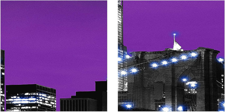 Runa Art Bild New York City Wandbilder auf Vlies Leinwand 5 Teilig Wanddekoration Wohnzimmer Büro 00