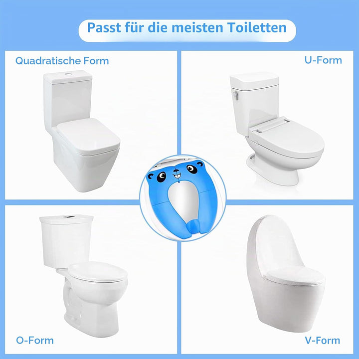 Faltbarer Kinder Toilettensitz, Klappbarer Kinder Toilettentrainer für Unterwegs, Töpfchen WC Sitz K