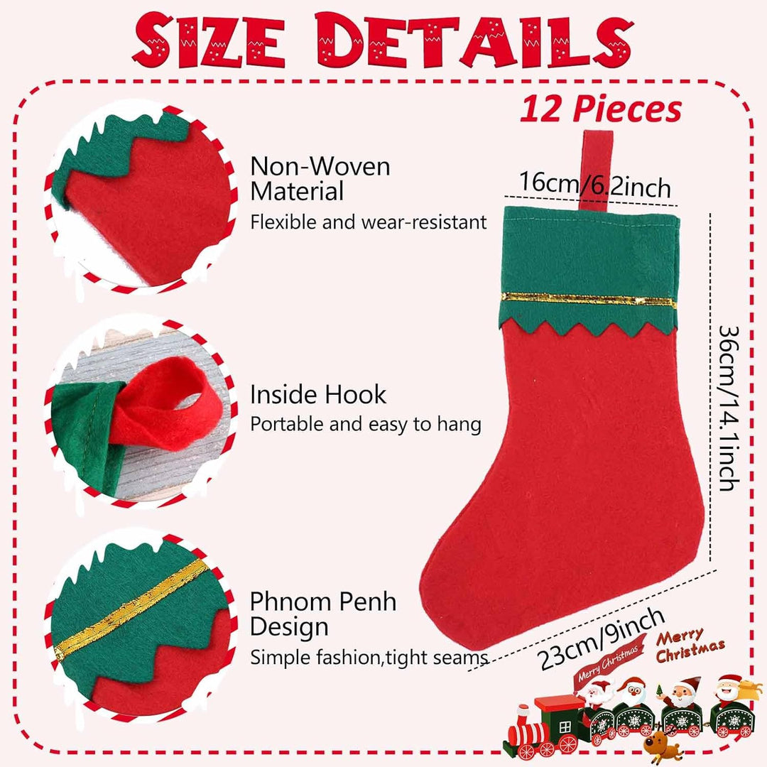 Nikolausstrumpf,Nikolausstiefel Personalisiert,Nikolausstiefel Rot,12 Stück Nikolausstiefel Zum Befü