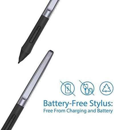 HUION PW100 Batteriefreier Digitalstift zum Zeichnen von Grafiktabletts, mit 8 Ersatzspitzen zum HUI