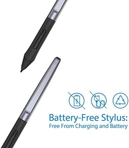 HUION PW100 Batteriefreier Digitalstift zum Zeichnen von Grafiktabletts, mit 8 Ersatzspitzen zum HUI