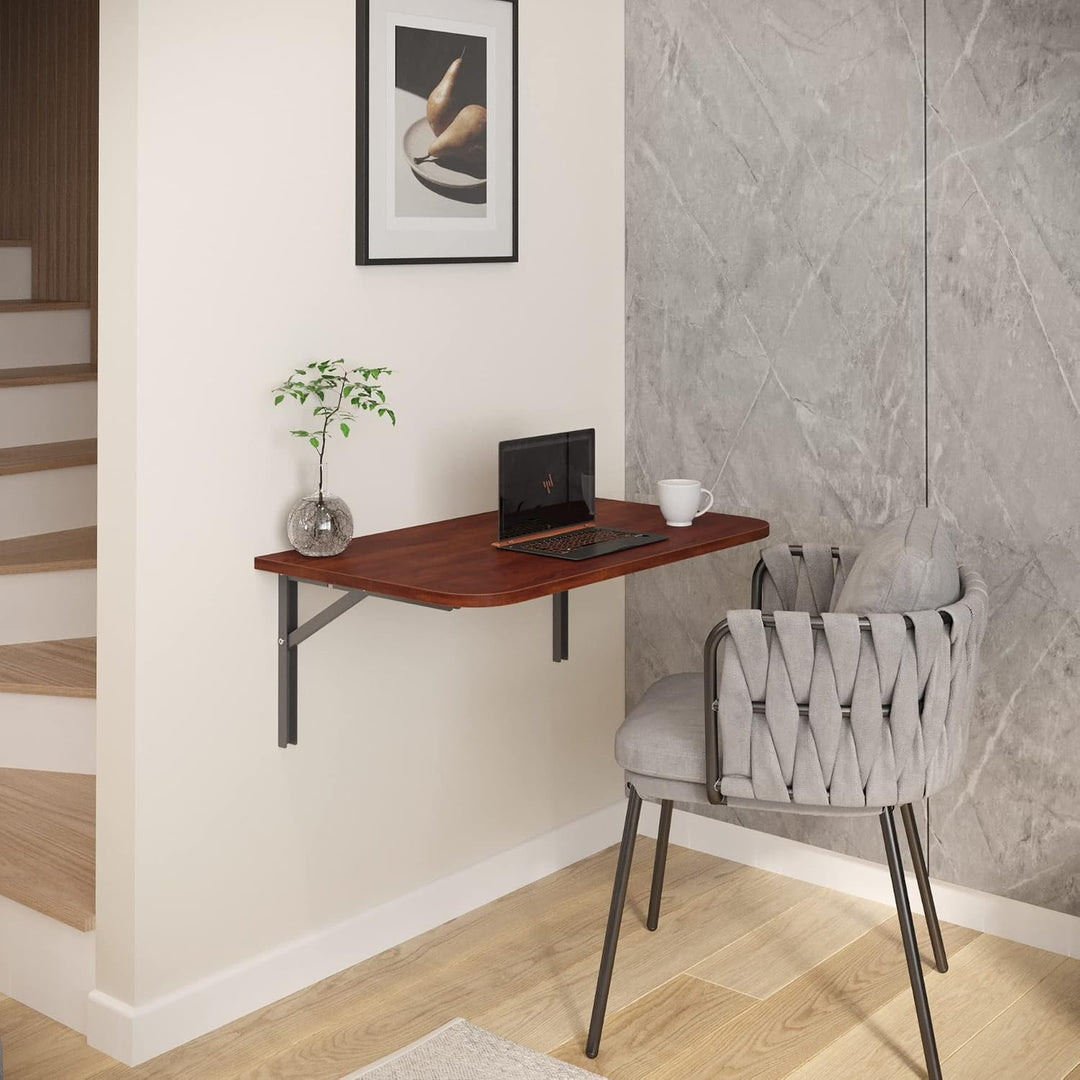 AKKE Klapptisch Wandklapptisch Esstisch - Klappbar Faltbar Platzsparend - Abgerundete Ecken - 80cm x