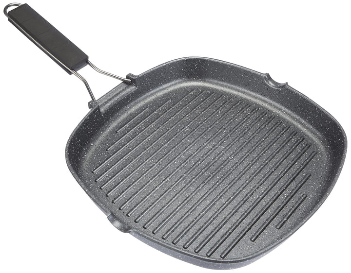 Tognana wi758bcamnf Grill Quadra mit Griff faltbar Mythos, Aluminium, Grau Marble