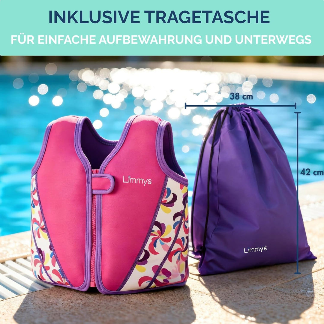 Limmys Premium Schwimmweste für Kinder – Moderne Schwimmhilfe für Jungen, Mädchen und Kleinkinder –