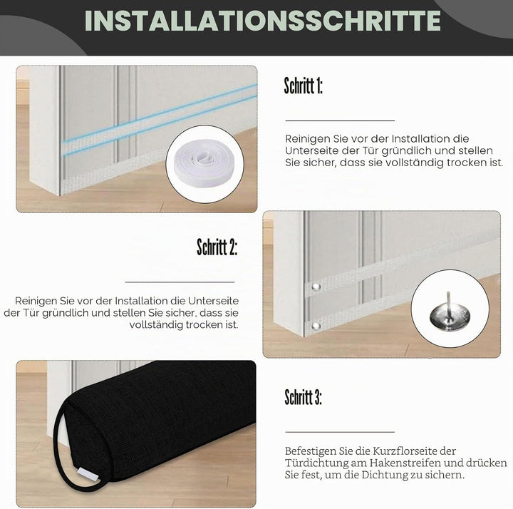 Zugluftstopper für Türen, Windstopper Tür, 92cm Tür Zugluftstopper, Dreieckige Zugluftstopper Fenste