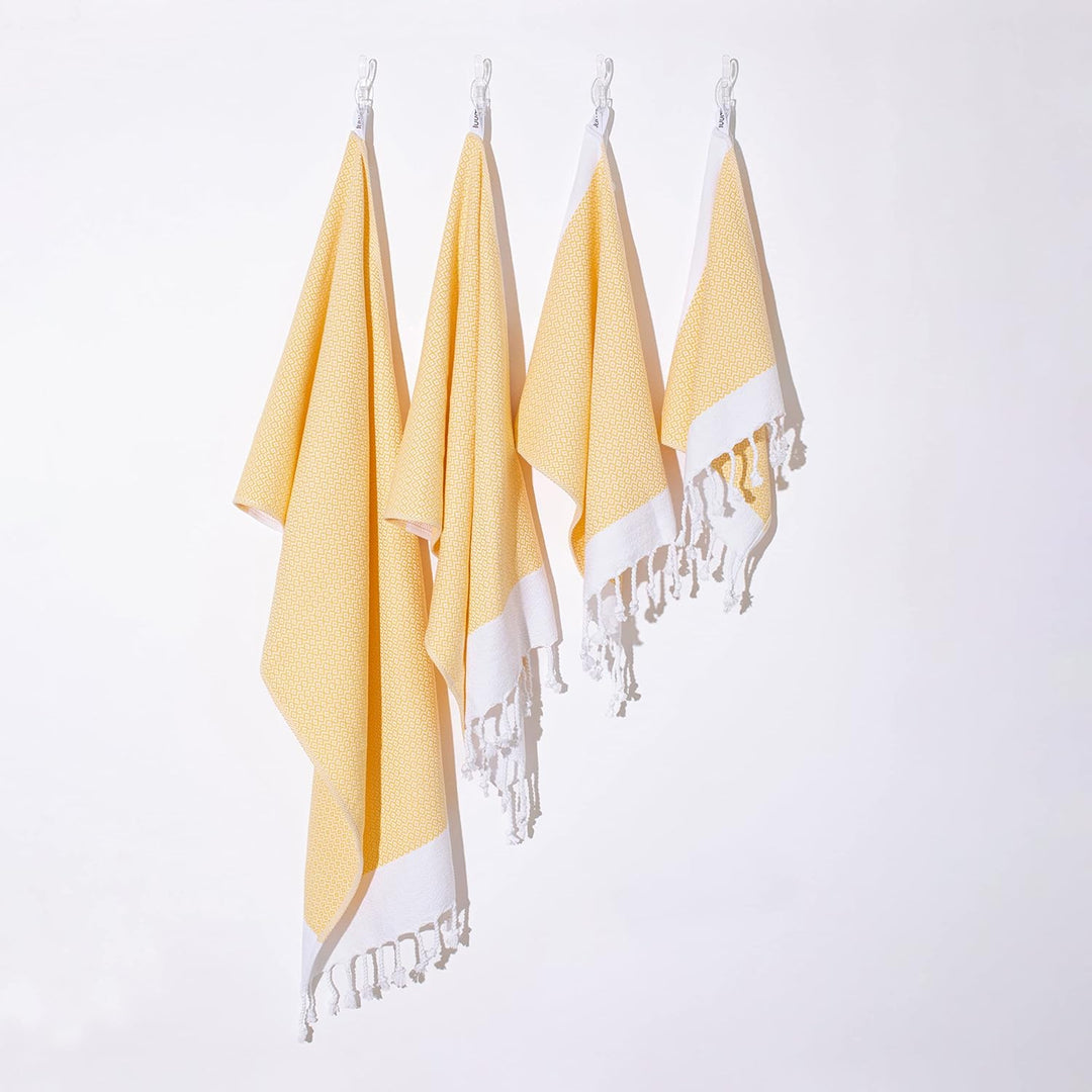 Luum® 6er Set Hamam Gästehandtücher, Deko Handtücher, Seiftuch, Waschlappen, Stoffservietten, Putzla