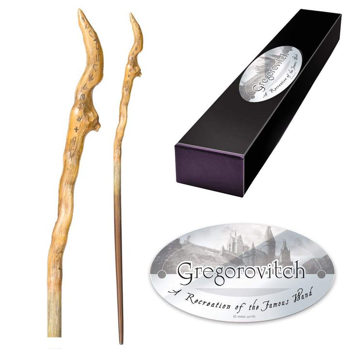 The Noble Collection - Gregorovitch Character Wand - 15in (39cm) Wizarding World Wand with Name Tag