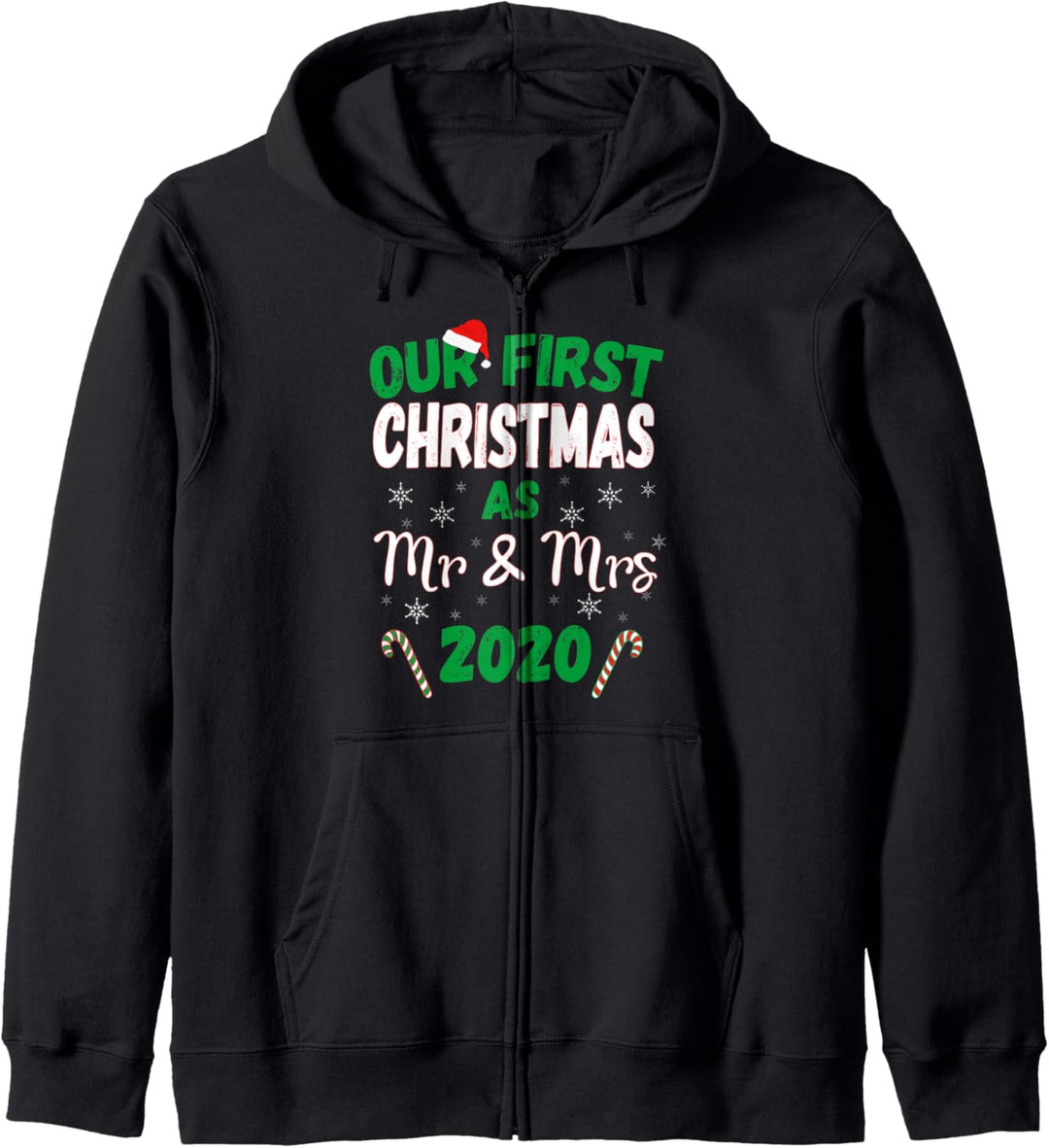 Newlywed Married Our First Christmas As Mr. And Mrs. 2020 Kapuzenjacke
