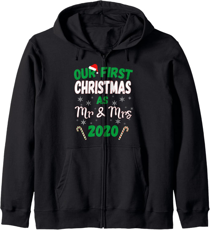 Newlywed Married Our First Christmas As Mr. And Mrs. 2020 Kapuzenjacke