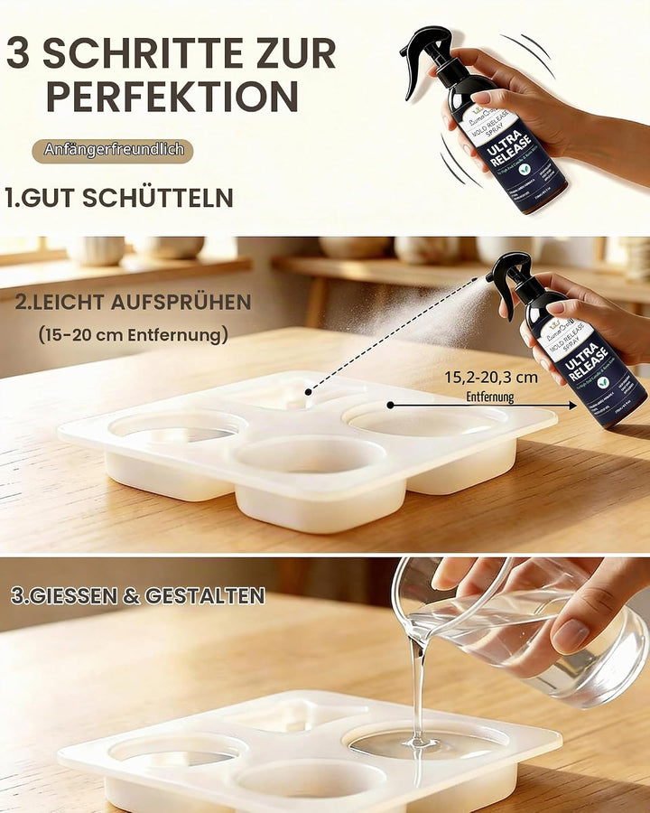 LumaCraft Silicone Trennmittel Spray für Silikonformen, professionell für Guss &amp; Skulptur, schnelltr
