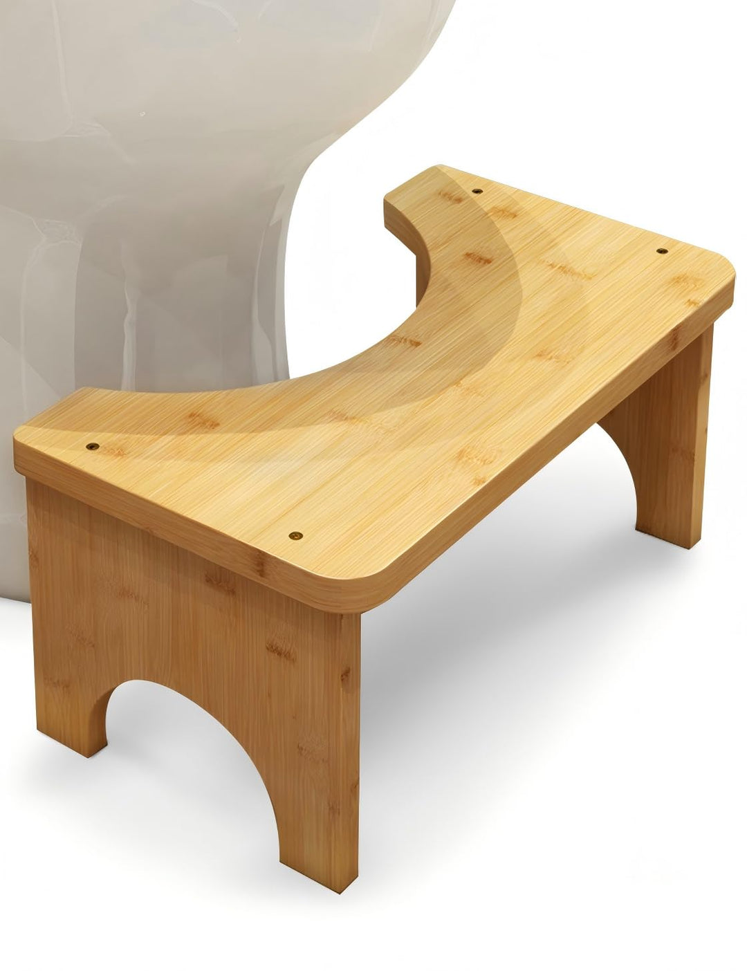 Toilettenhocker aus Bambusholz für Erwachsene, Klohocker für verbesserten Stuhlgang, WC Hocker für b