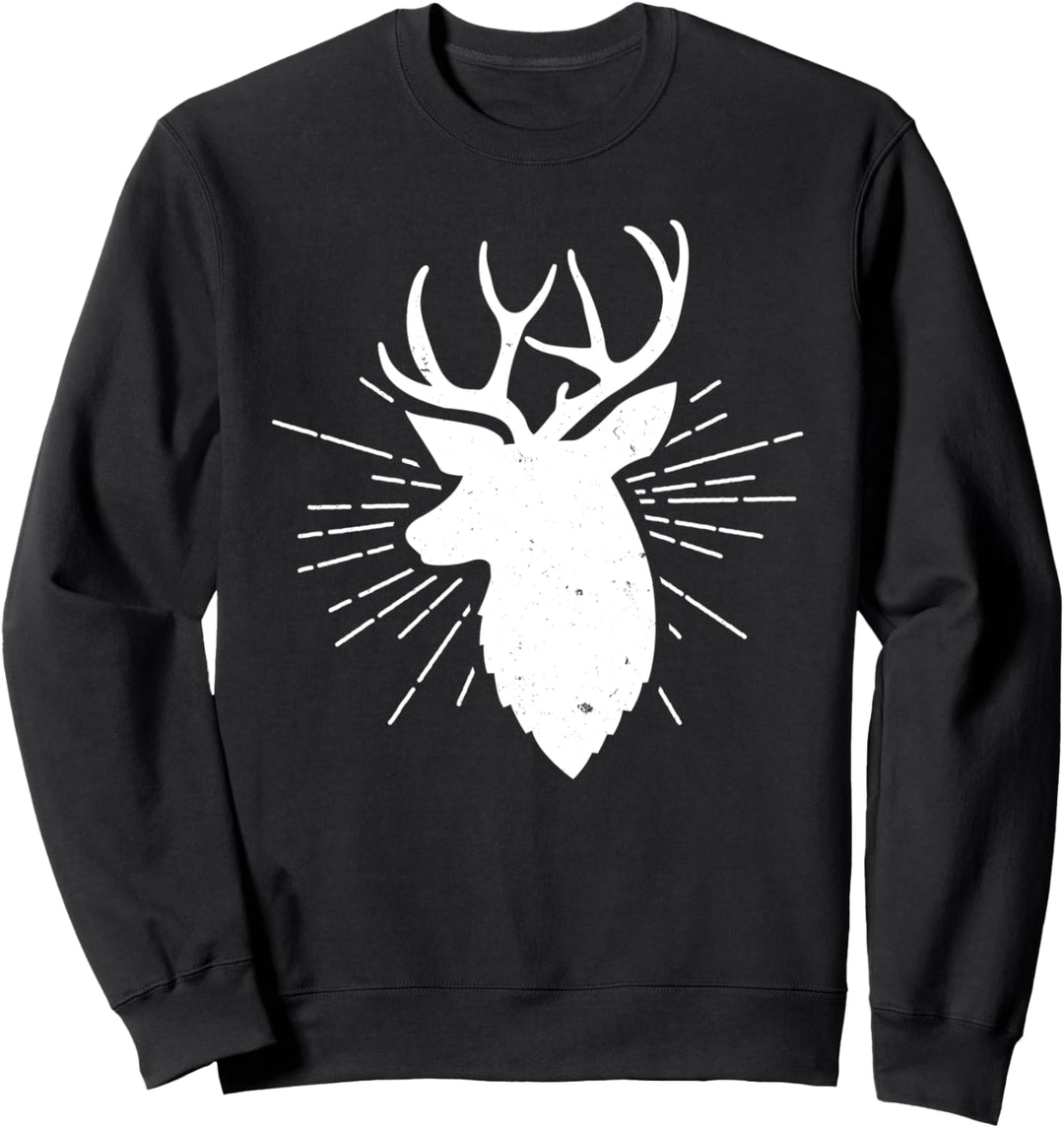 Hirsch oder Hirsch mit Geweih wartet der Wald auf dich Sweatshirt