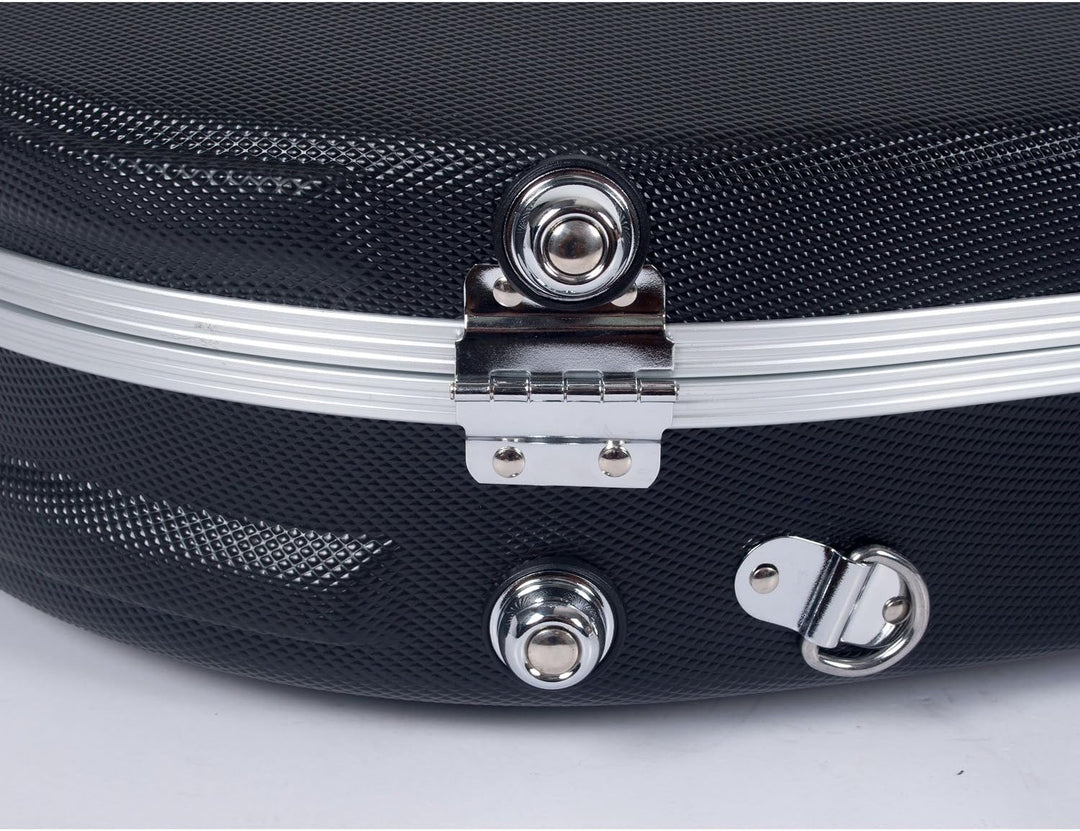 Crossrock F-Style Mandolinenkoffer mit Rucksackgurten, ABS-geformte Hartschale in Schwarz (CRA860MFB