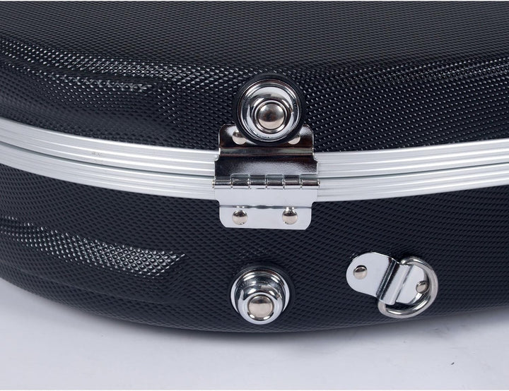 Crossrock F-Style Mandolinenkoffer mit Rucksackgurten, ABS-geformte Hartschale in Schwarz (CRA860MFB