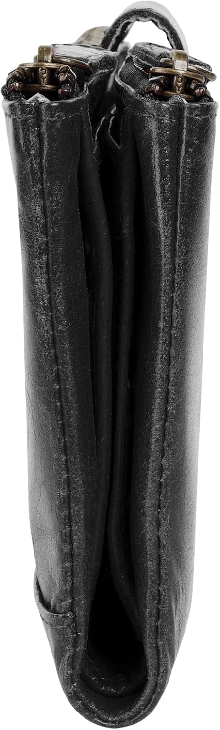 bruno banani Geldbörse Echt Leder schwarz Damen - 021754, Schwarz