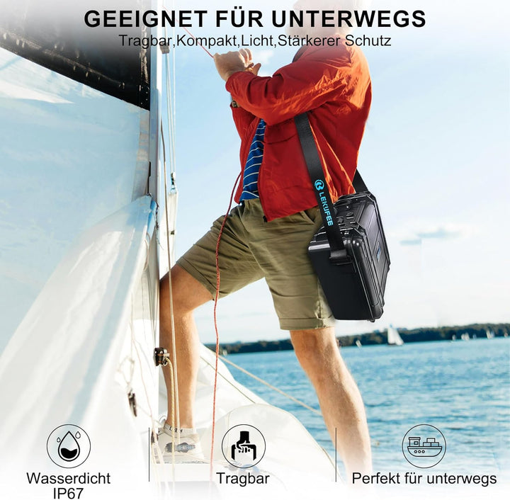 LEKUFEE Wasserdichter Hartschalenkoffer für DJI Air 3 Drohne/DJI Air 3 Fly More Combo/DJI RC 2/DJI R
