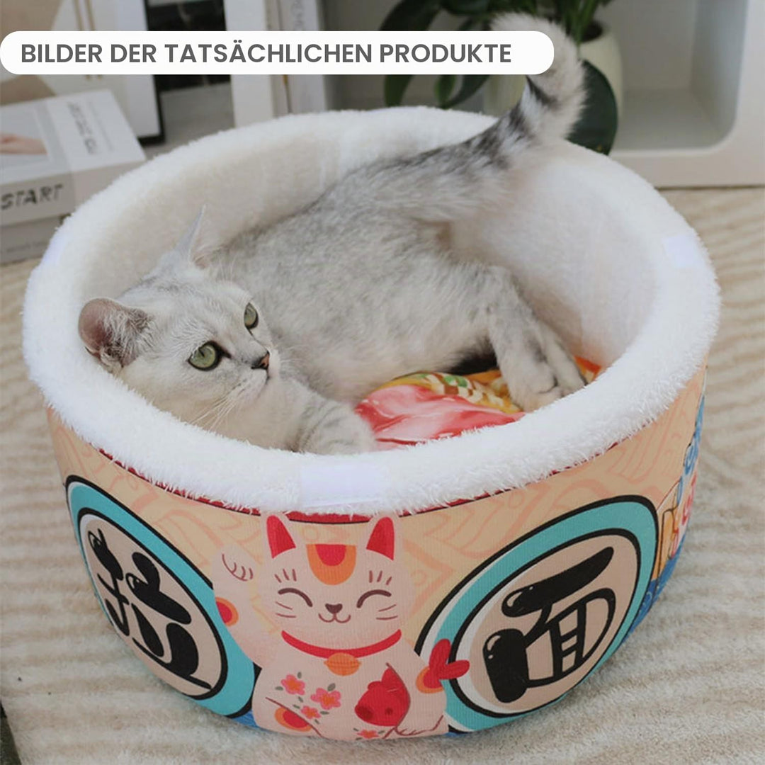 Katzenhöhle, Katzenbetten, Kuschelhöhle für Kätzchen, Bequemer Schlafplatz für Katzen Welpen, Plüsch