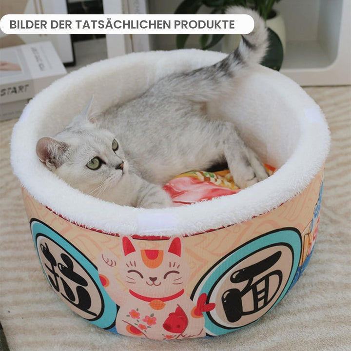 Katzenhöhle, Katzenbetten, Kuschelhöhle für Kätzchen, Bequemer Schlafplatz für Katzen Welpen, Plüsch